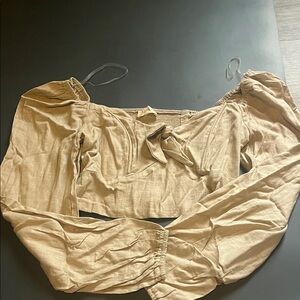 Altar'd State Tan Off-Shoulder Top